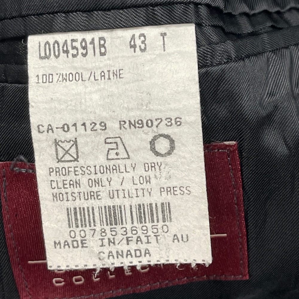 Jos A Bank Corporate Collection 43T‎ Blazer Grey Glen Plaid Pure Wool Sport Coat - Picture 11 of 14